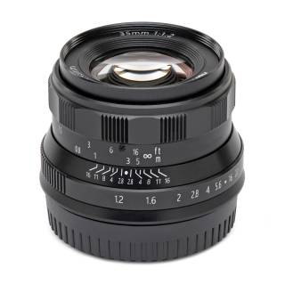 Koah Artisans Series 35mm f/1.2 Large Aperture Manual Focus Lens for Sony E (Black)