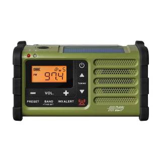 SANGEAN SG-112 AM/FM Multi-Powered (Solar/USB/HandCrank), Weather Emergency Radio - Green