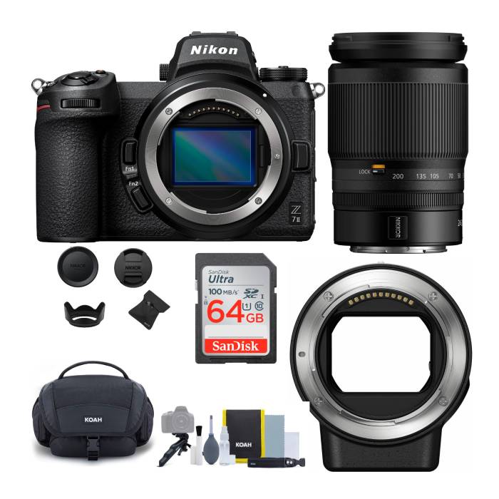 Nikon Z 7II Mirrorless Digital Camera with 24-200mm Lens and FTZ Mount Adapter Bundle