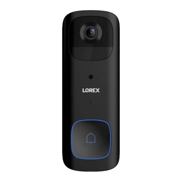 Lorex 2K Battery Video Doorbell with Color Night Vision, Person Detection, and 2-Way Talk (Black)