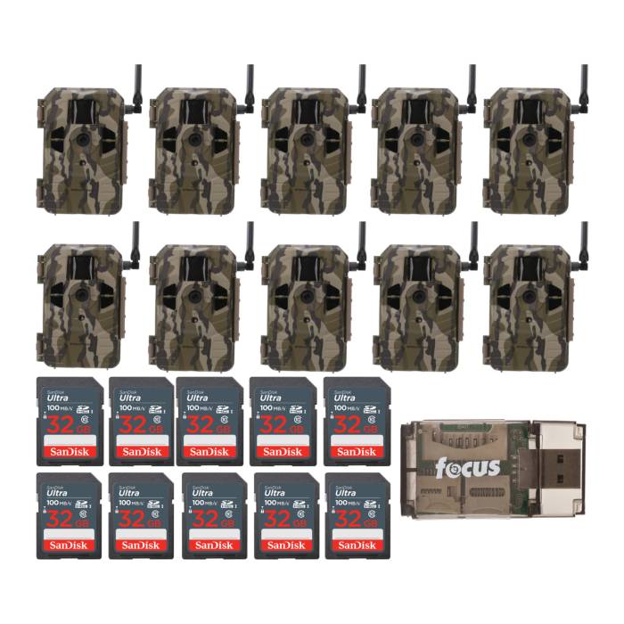 Stealth Cam Connect Cellular Trail Camera (AT&T, 10-Pack) with 32GB SD Card (10-Pack) Bundle