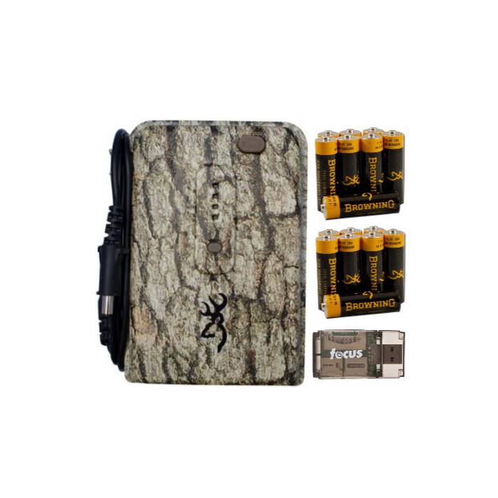 Browning External Trail Camera Battery Power Pack with Batteries and Card Reader