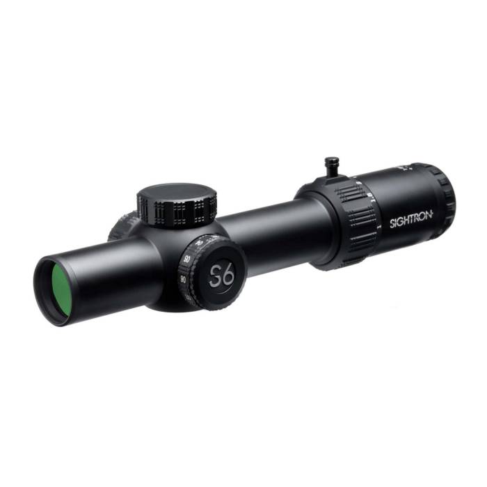 Sightron S6 1-6x24 FFP Waterproof, Shockproof, Low Power Variable Optic Riflescope with LRT Reticle