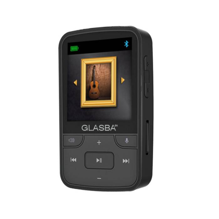 Samvix GLASBA 64GB Kosher MP3 Player with Bluetooth and Samvix Books (Black)