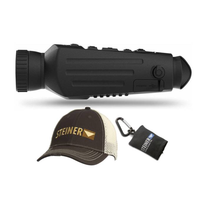 Steiner Nighthunter H35 Handheld - 35 mm Thermal Monocular with Cap and Microfiber Lens Cloth Pouch
