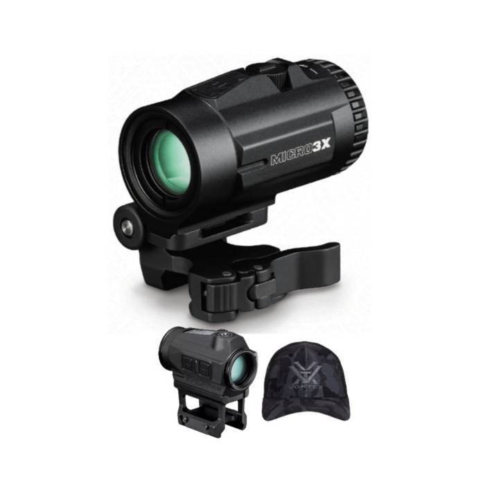 Vortex Sparc Solar 2 MOA Red Dot Bundle with Micro3x Magnifier with Quick-Release Mount