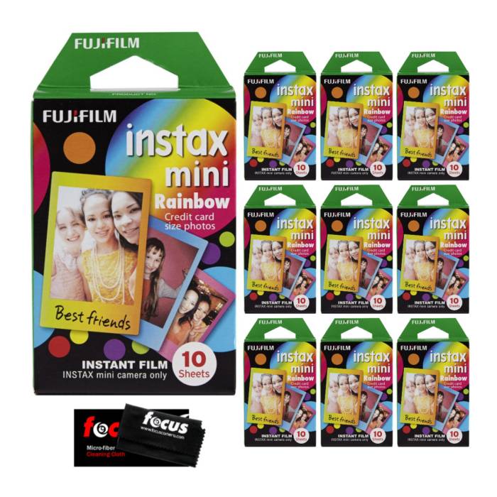 Fujifilm Instax Mini Instant Rainbow Film (10-Pack)