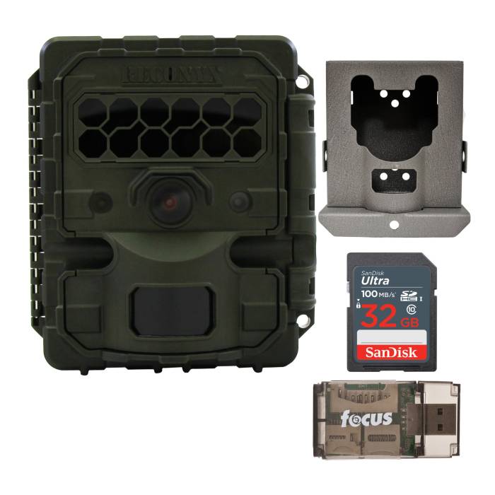 Reconyx HF2X Hyperfire 2 Trail Camera with Security Box, 32GB SD Card, and Card Reader