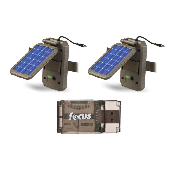 Stealth Cam Lithium Solar Power Panel (2-Pack) with Card Reader