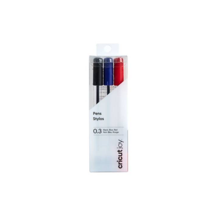 Cricut Joy 0.3mm Extra Fine Point Pens (3-Pack, Black, Blue, Red)