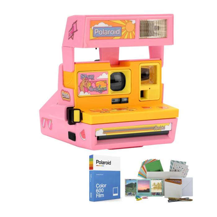 Polaroid 600 Instant Film Camera (Malibu Barbie) with Color Instant Film and Film Kit