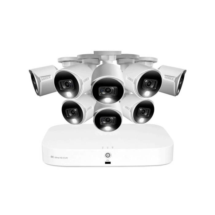 Lorex 4K Wired DVR Security System with 8 Active Deterrence Cameras, and Smart Motion Detection