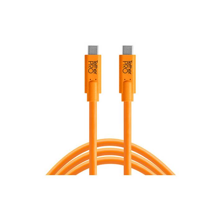 Tether Tools TetherPro USB Type-C Male to USB Type-C Male Cable (10-Feet, Orange)