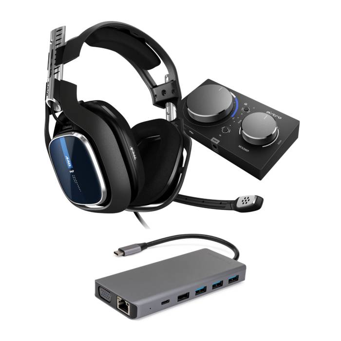 A40 TR Headset + MixAmp Pro TR for Xbox One & PC (Refreshed Version) Bundle With Knox Gear Kernel 13-in-1 USB Hub