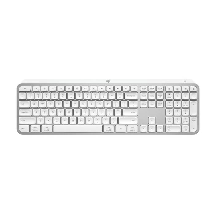 Logitech MX Keys S Rechargeable Wireless Keyboard with Smart Actions Shortcuts (Pale Gray)