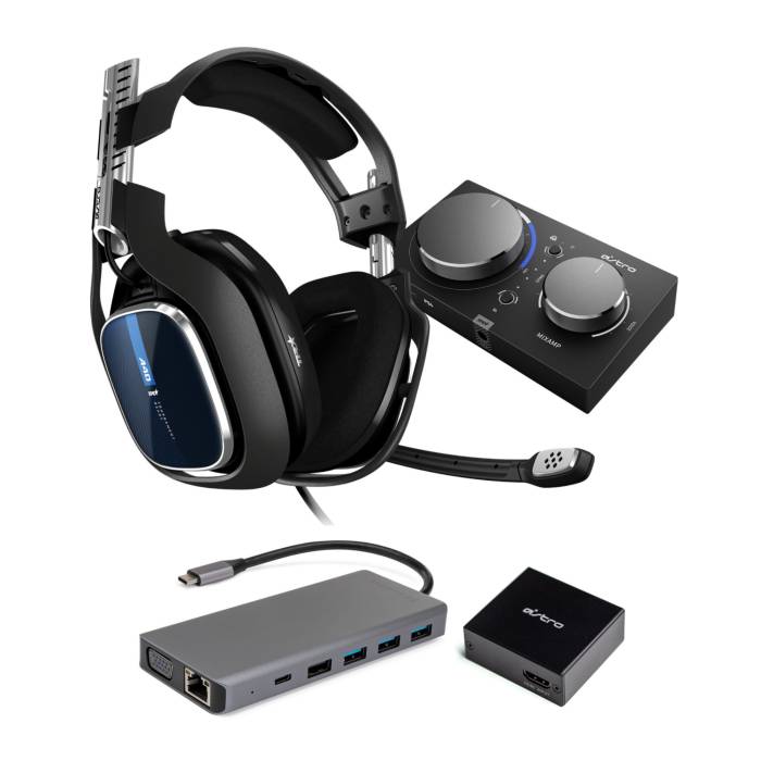 A40 TR Headset + MixAmp Pro TR for Xbox One & PC (Refreshed Version) with HDMI Adapter for PS5 and 13-in-1 USB-C Hub