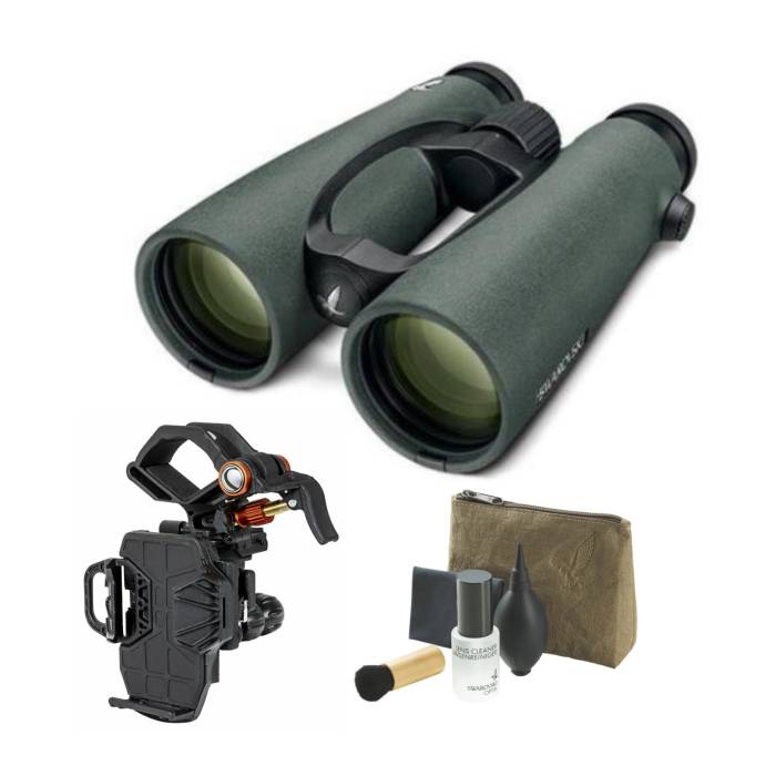 Swarovski 12 x 50 EL Binoculars with FieldPro Package (Green) Digiscoping Bundle