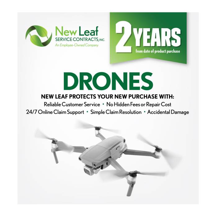 New Leaf 2-Year Drones ADH Protection for Products Retailing Under $1000