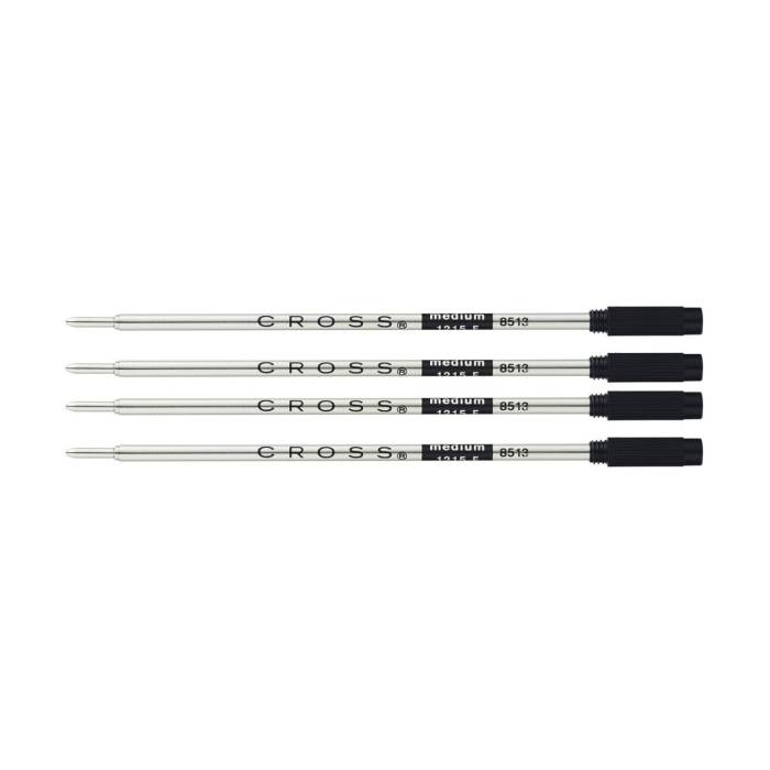 Cross Ballpoint Pen Refill Bundle - Black, Medium Tip (4-Pack)