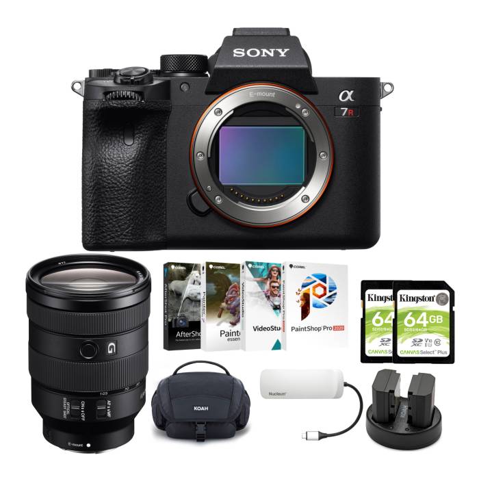 Sony Alpha a7R IV Mirrorless Digital Camera Body with 24-105mm f/4 Lens and Software Suite Bundle