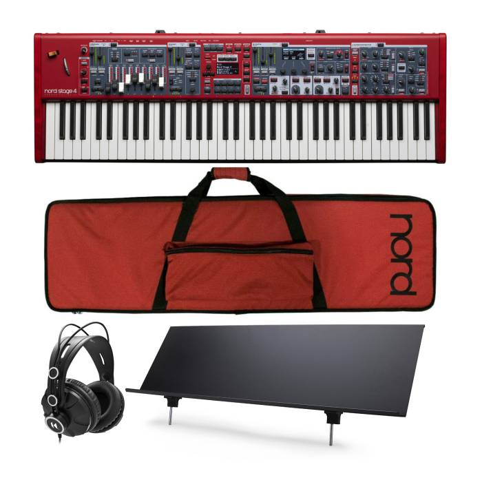 Nord Stage 4 HA73 73-Key Fully-Weighted Keyboard with Case, Music Stand, and Closed-Back Headphones