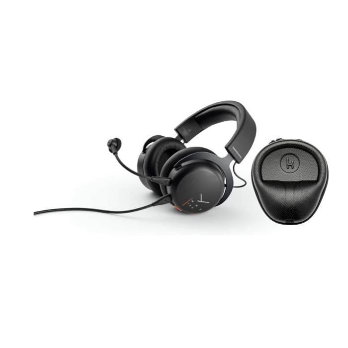 beyerdynamic MMX 100 Analog Gaming Headset (Black) with Knox Gear Hard Shell Headphone Case bundle