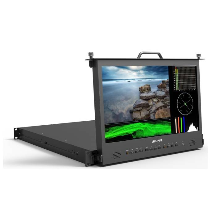 Lilliput RM-1730S 17.3" 1RU Full HD Pull-out Rackmount Monitor with Waveform, Vector