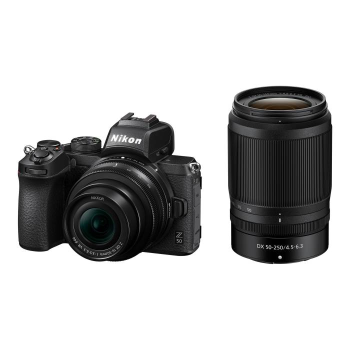 Nikon Z 50 DX-Format Mirrorless Camera with NIKKOR Z DX 16-50mm f/3.5-6.3 VR and NIKKOR Z DX 50-250mm f/4.5-6.3 VR Lens