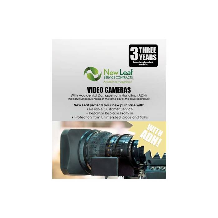 New Leaf 3-Year Video Cameras Service Plan with ADH for Products Retailing Under $50500