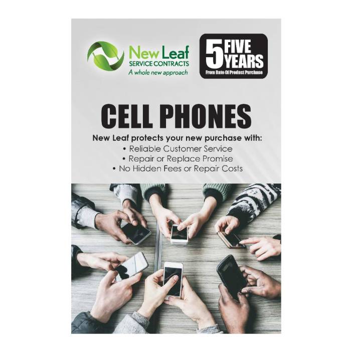 New Leaf 5-Year Cell Phones Service Plan for Products Retailing Under $1500