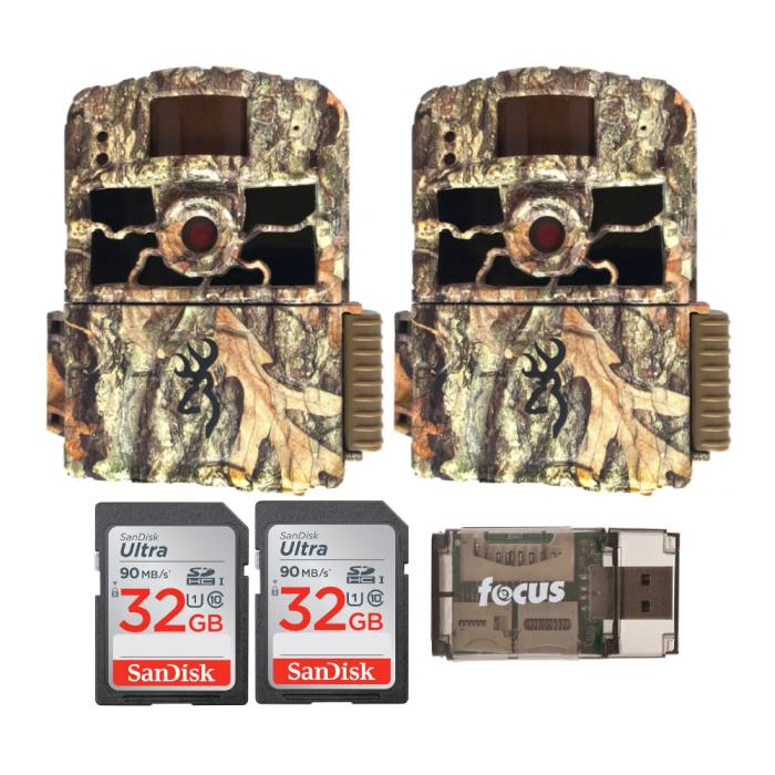 Browning Trail Cameras 18MP Dark Ops HD Max, 2 Pack - Base Bundle