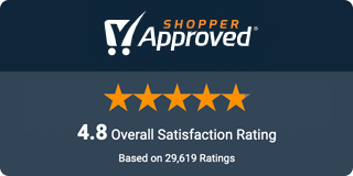 Shopper approved - 4.8 overall satisfaction rating based on 29,619 reviews