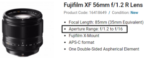 Low Aperture Example Fujifilm XF the exposure triangle